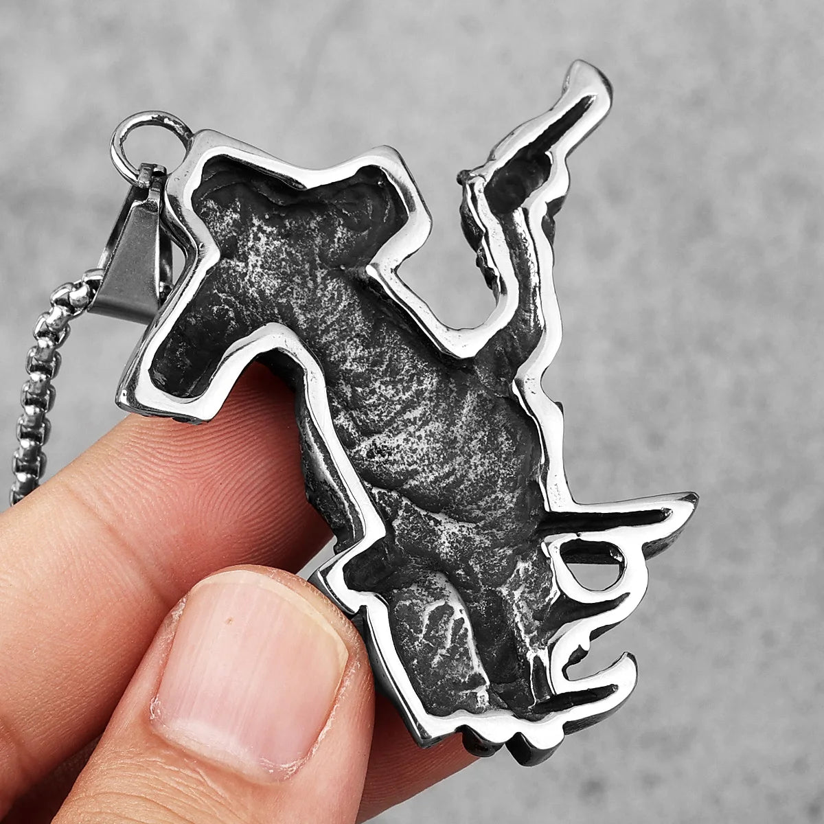 PENDRA Mexican Musketeer Boyfriend Steel Necklace