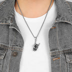 PENDRA Death Rock Gesture Steel Necklace