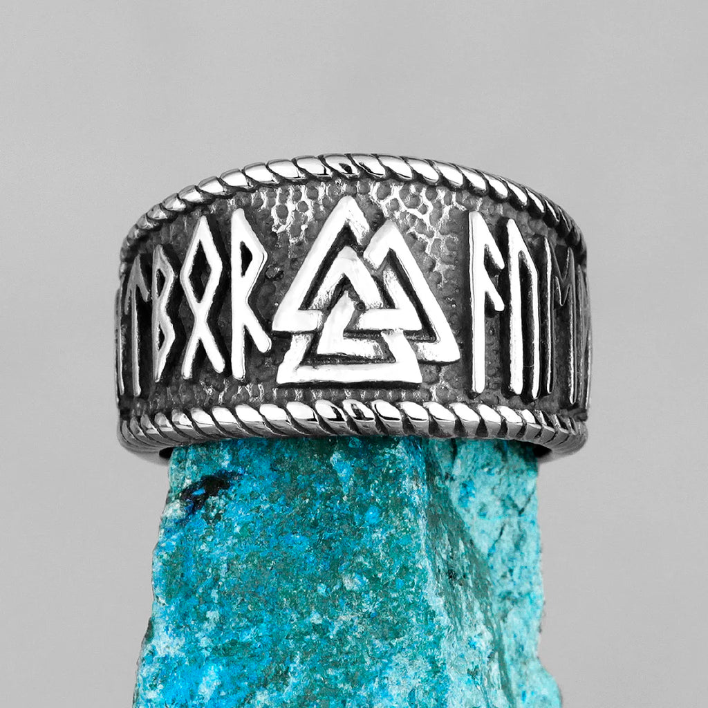 PENDRA Norse Mythology Odin Steel Ring