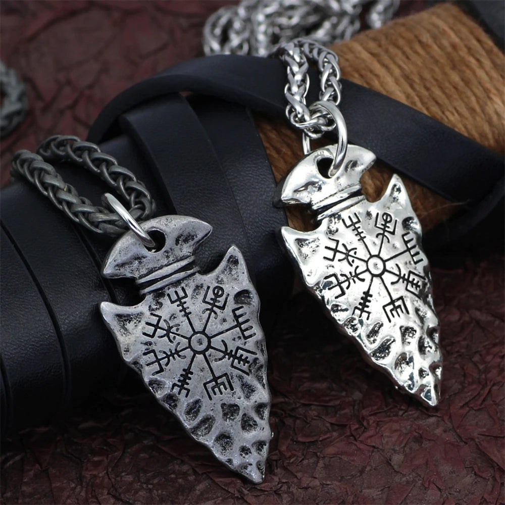 PENDRA Leather Compass Necklace