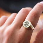 KINGS AND NOBILITY JEWELRY PINKY SIGNET RINGS FOR STYLISH GENTLEMEN ENGRAVABLE RING GIFT FOR HER AND HIM
