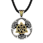 PENDRA Celtic Knot Rune Vegvisir Necklace