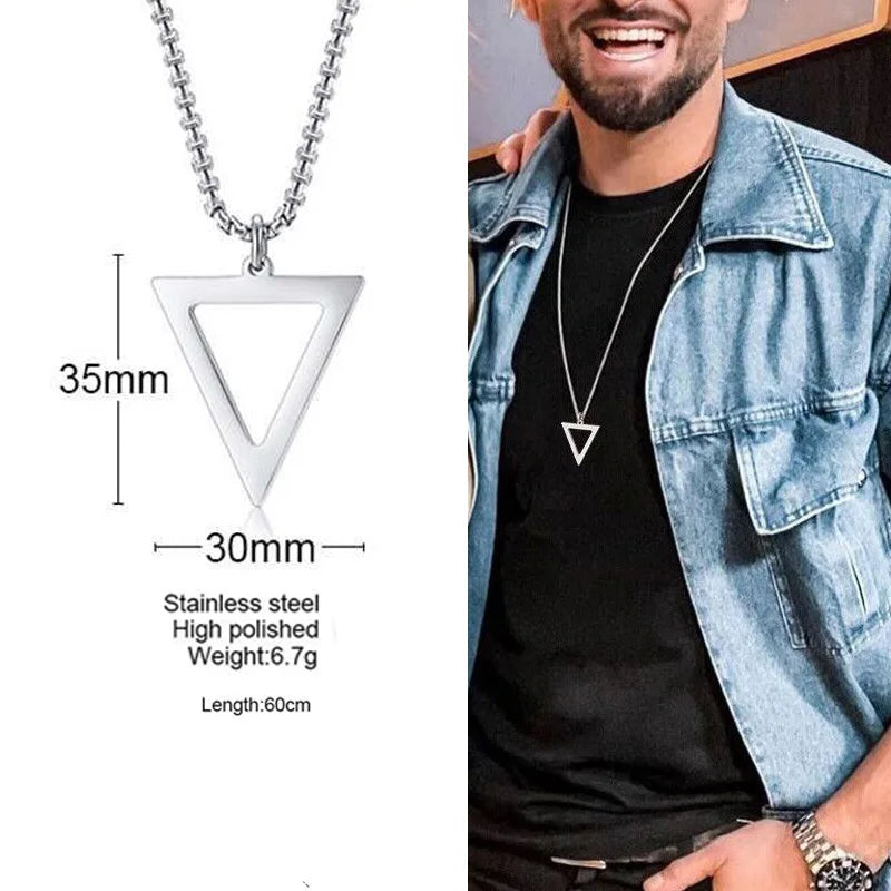 PENDRA Interlocking Triangle Pendant Necklace