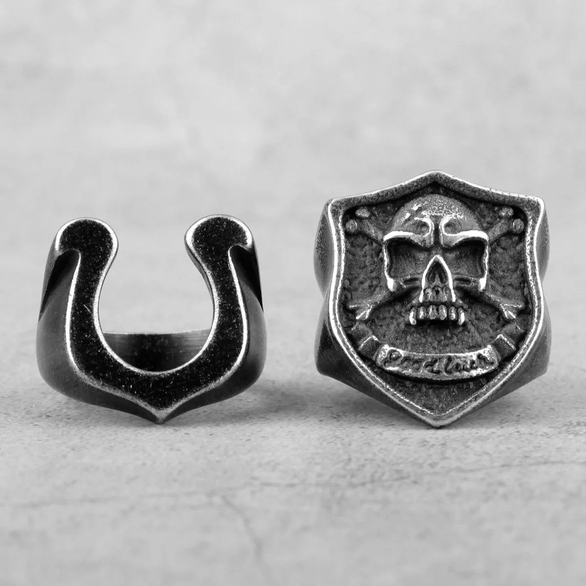 PENDRA Old Horseshoe Boyfriend Steel Ring