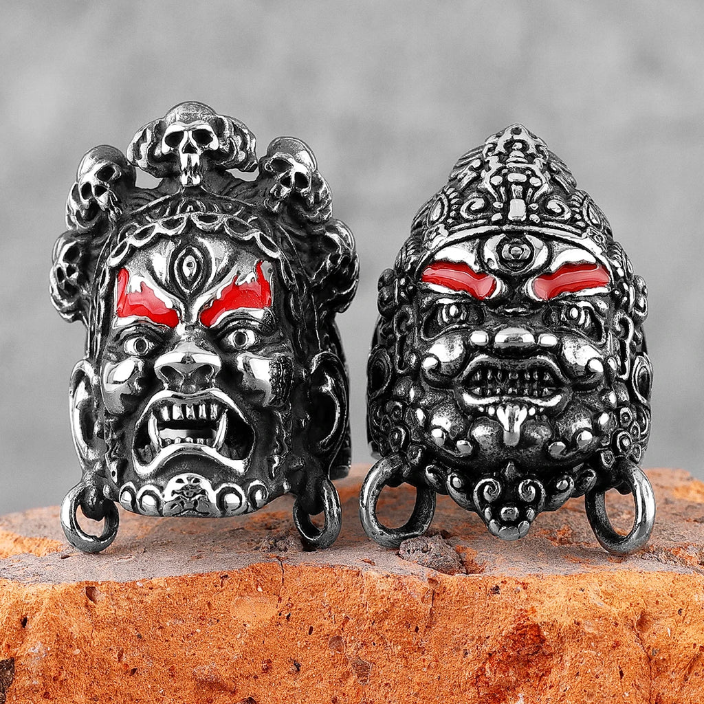 PENDRA Tibetan Buddhism Raksha Steel Ring