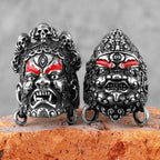 PENDRA Tibetan Buddhism Raksha Steel Ring
