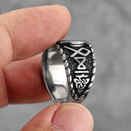 PENDRA Norse Mythology Odin Steel Ring