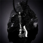 PENDRA Wolf Norse Leather Pendant