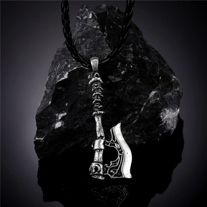 PENDRA Wolf Norse Leather Pendant