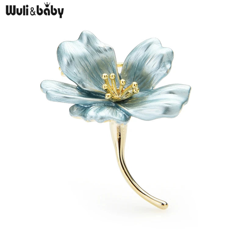 PENDRA Floramix 3-Color Enamel Flower Brooch