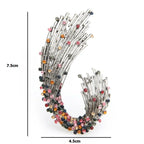 PENDRA Prismara Multicolor Rhinestone Geometric Brooch