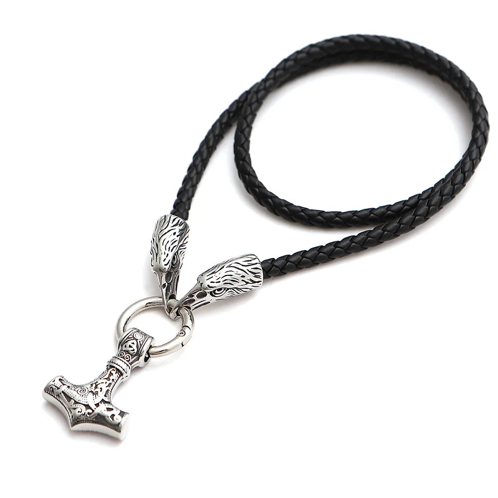 PENDRA Crow Norse Steel Necklace