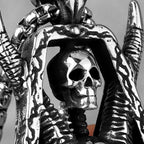 PENDRA Horned Demon Skull Steel Necklace
