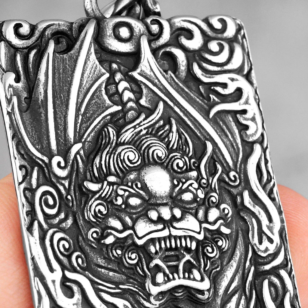 PENDRA Chinese Unicorn Boyfriend Steel Necklace