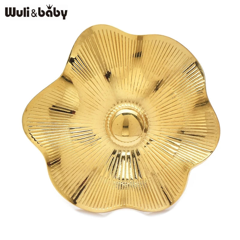 PENDRA Florasteel Stainless Steel Flower Brooch