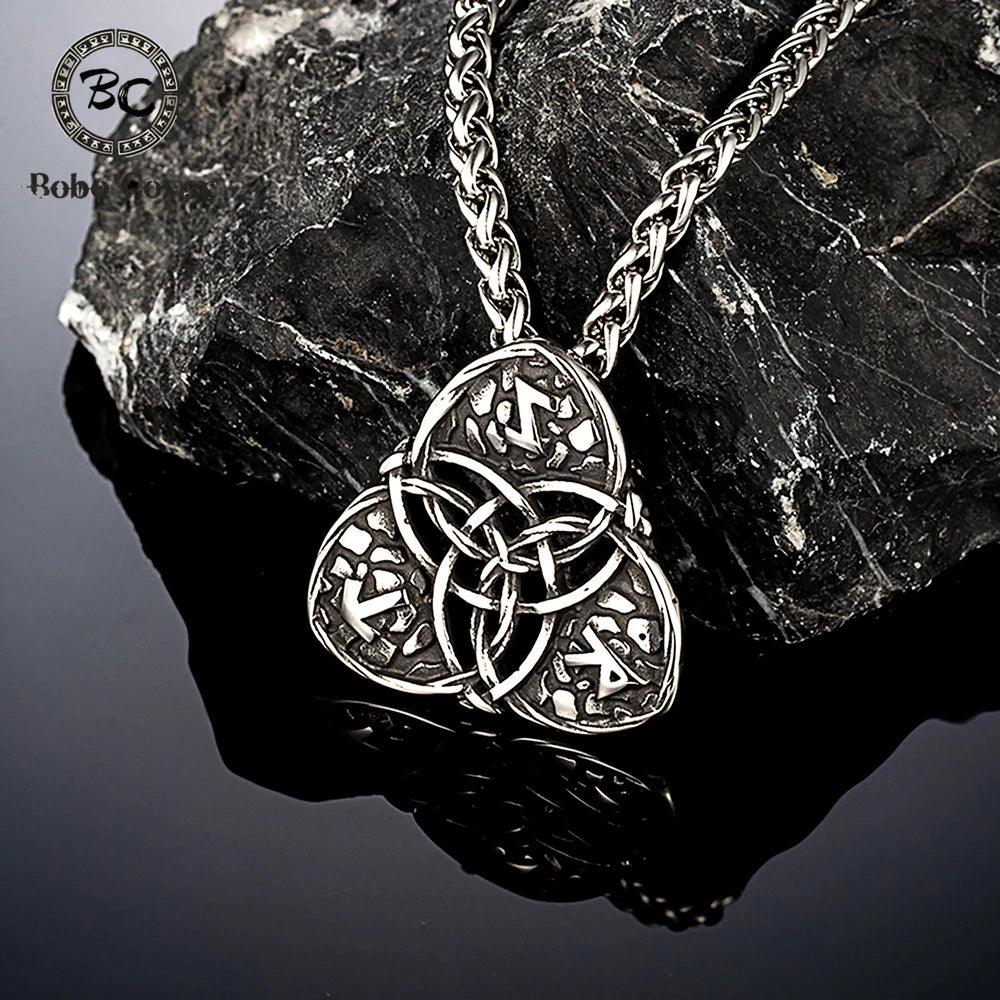 PENDRA Celtic Knot Rune Norse Necklace
