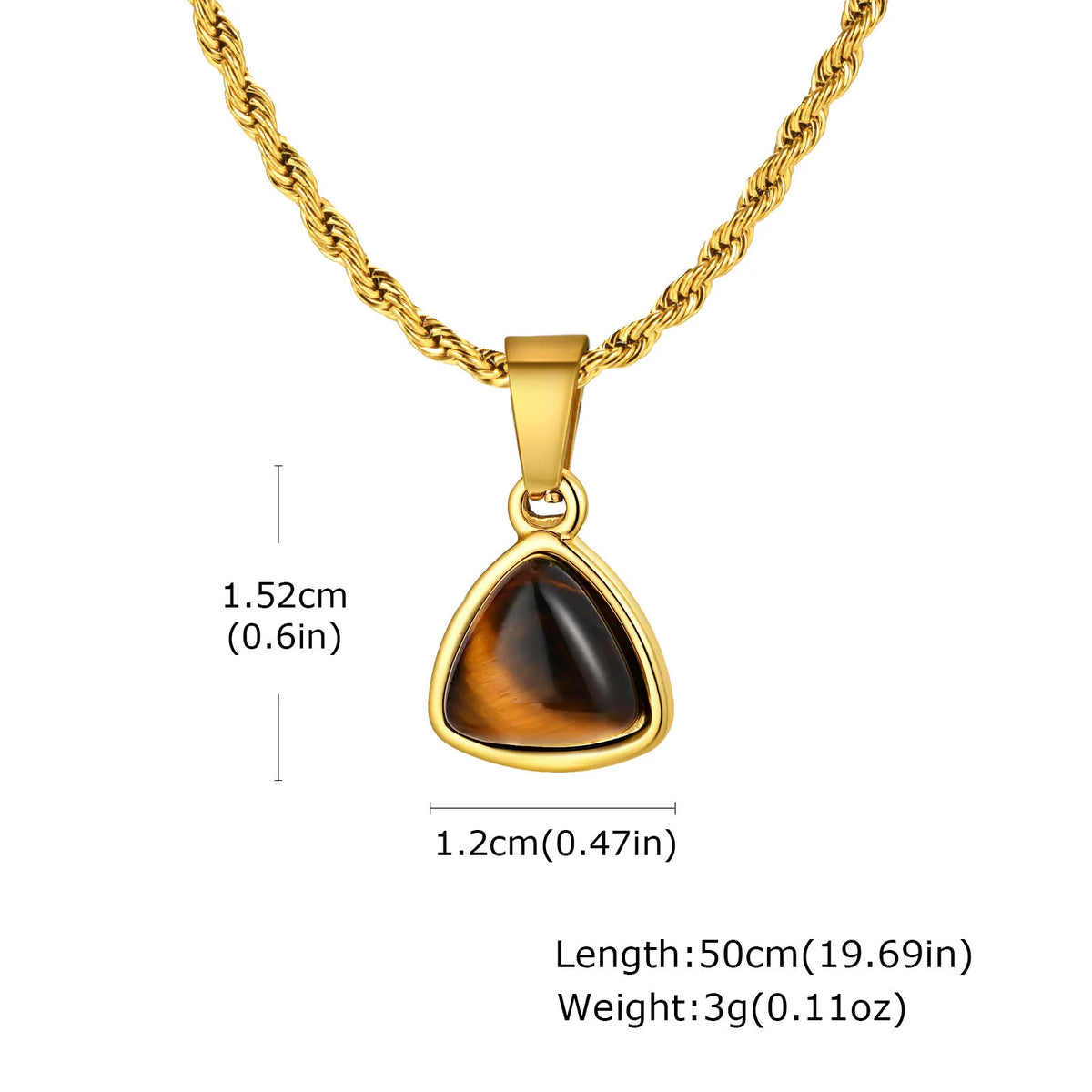 PENDRA Oval Stone Pendant Necklace