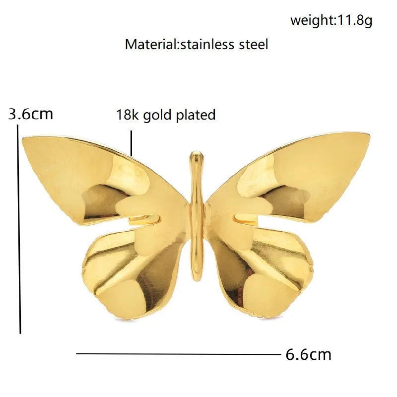 PENDRA Silverwing Butterfly Stainless Steel Brooch