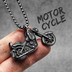 PENDRA Rider Motorcycle Rock Steel Necklace