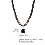 PENDRA Tiger Square Beaded Necklace
