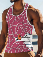PENDRA Cartoon Chicken Printed Vacation Tank Sleeveless Beach Tank Top