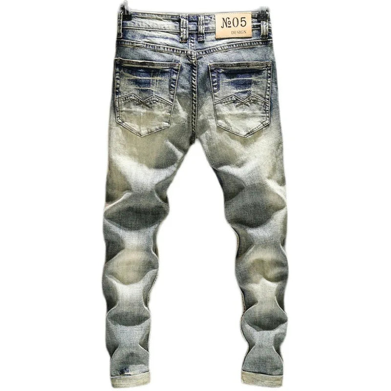 PENDRA Elastic Old Slim Pants