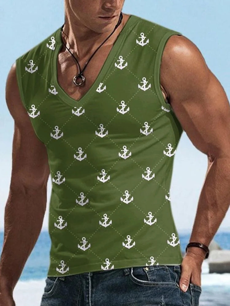 PENDRA Printed Sports Sleeveless T-Shirt