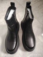 PENDRA Leather Zipper Platform Top
