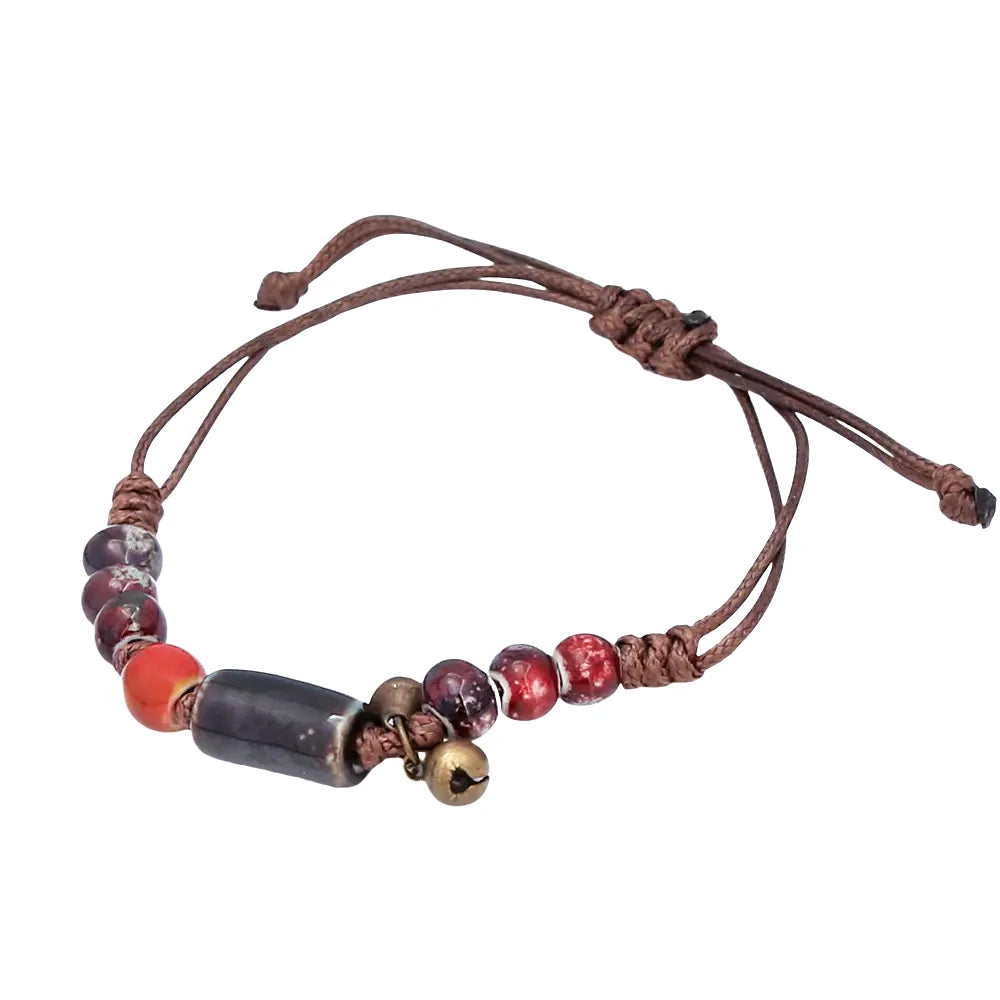 PENDRA Ceramica Blue Pattern Handmade Ceramic Bracelet