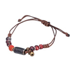 PENDRA Blue Mosaic Ceramic Adjustable Rope Bracelet