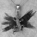 PENDRA Crocodile Animal Steel Necklace