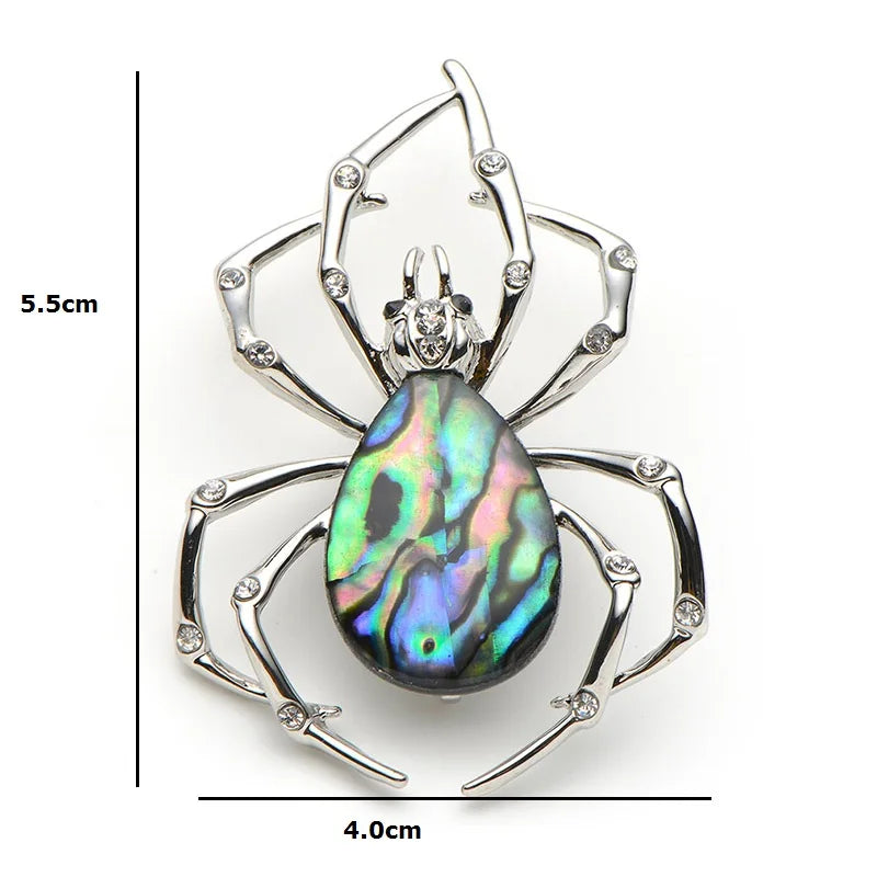 PENDRA Abalone Spider Insect Brooch