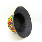 PENDRA Hip-hop Jamaican Character Print Double-sided Bucket Lightweight Fisherman Bucket Hat