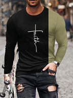 PENDRA Printed Long Sleeve God T-Shirt