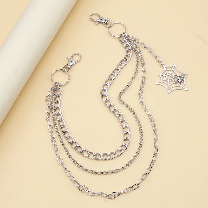 PENDRA Weblink Layered Spider Chain Keychain