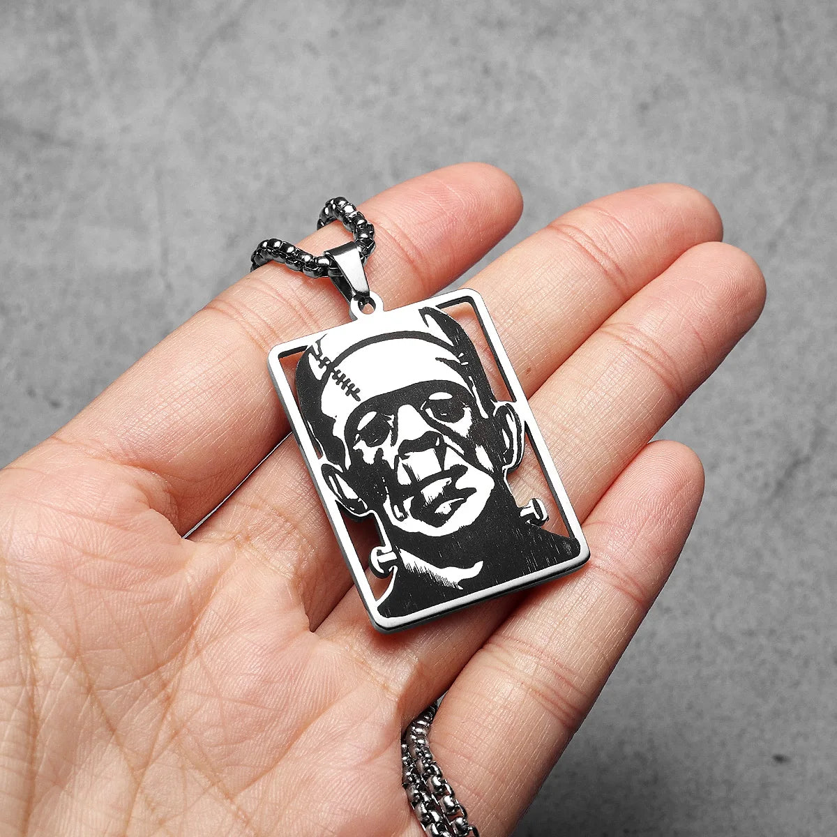 PENDRA Frankenstein Sweater Steel Necklace