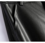 PENDRA Slim Straight High Waist PU Leather Pants