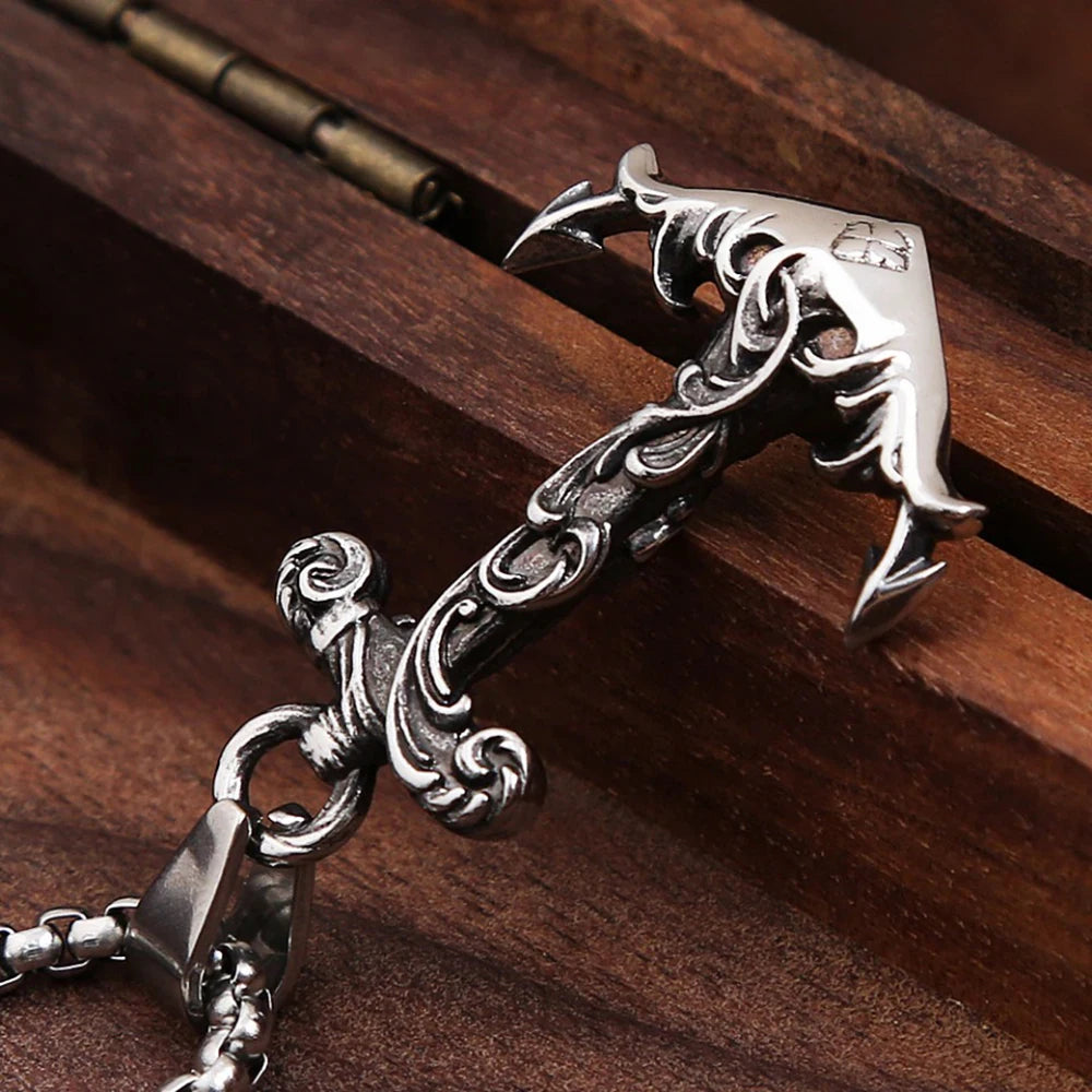 PENDRA Vikinganchor Nordic Anchor Pendant Necklace