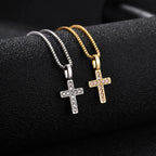 PENDRA Cross Zircon Pendant Necklace