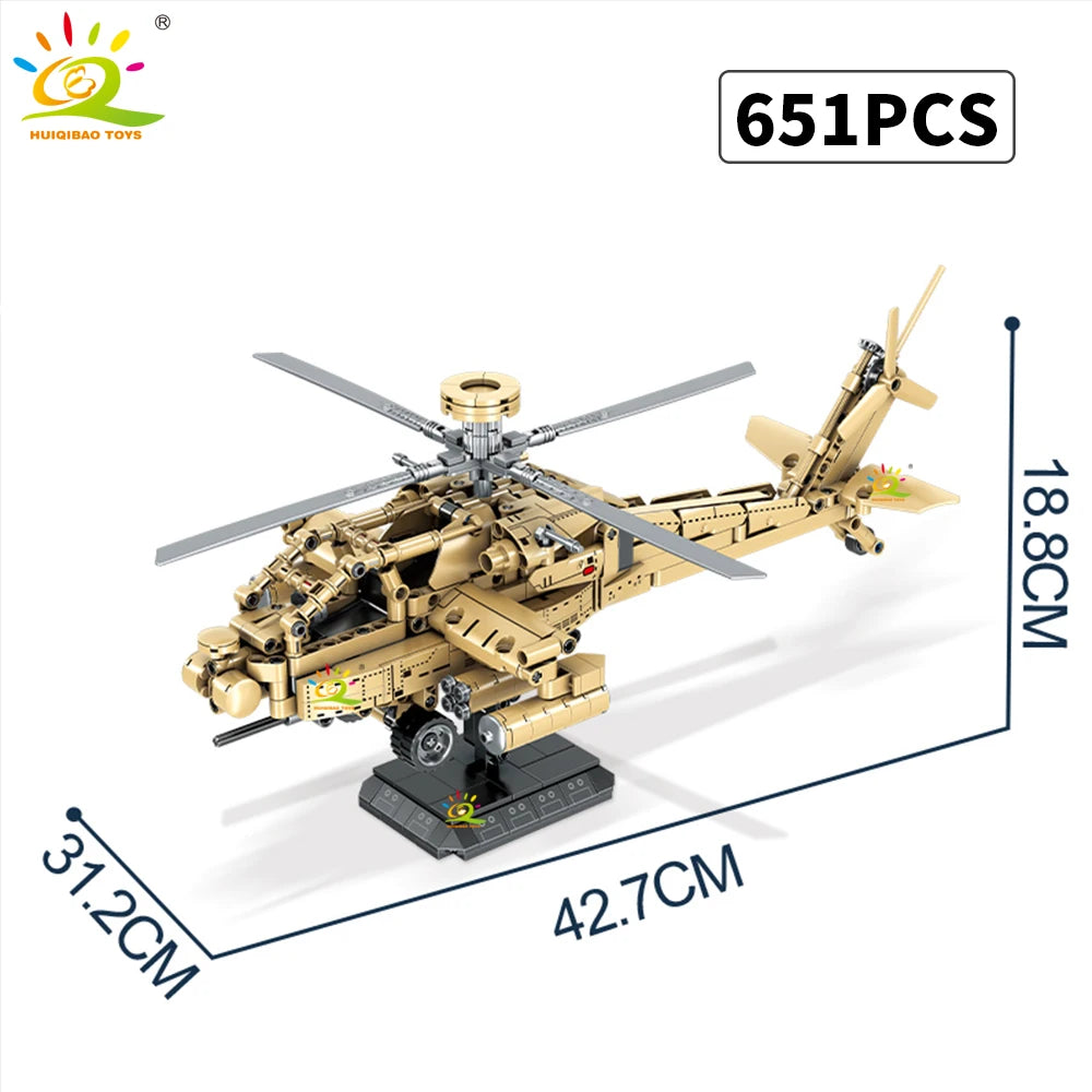 PENDRA Military Helicopter Army Building Set