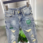 PENDRA Denim Embroidery Arrival Pants