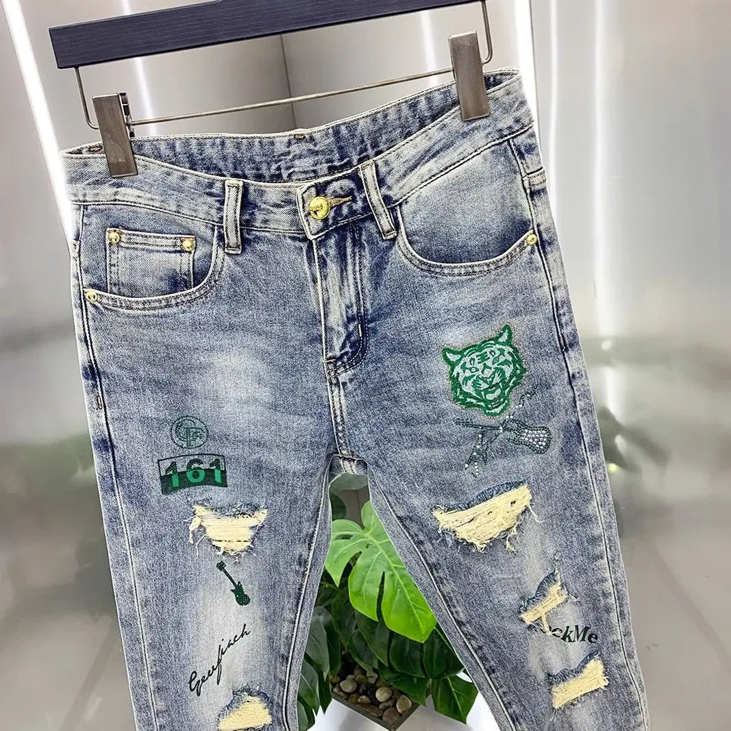 PENDRA Denim Embroidery Arrival Pants