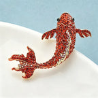 PENDRA Big Red Fish Brooch