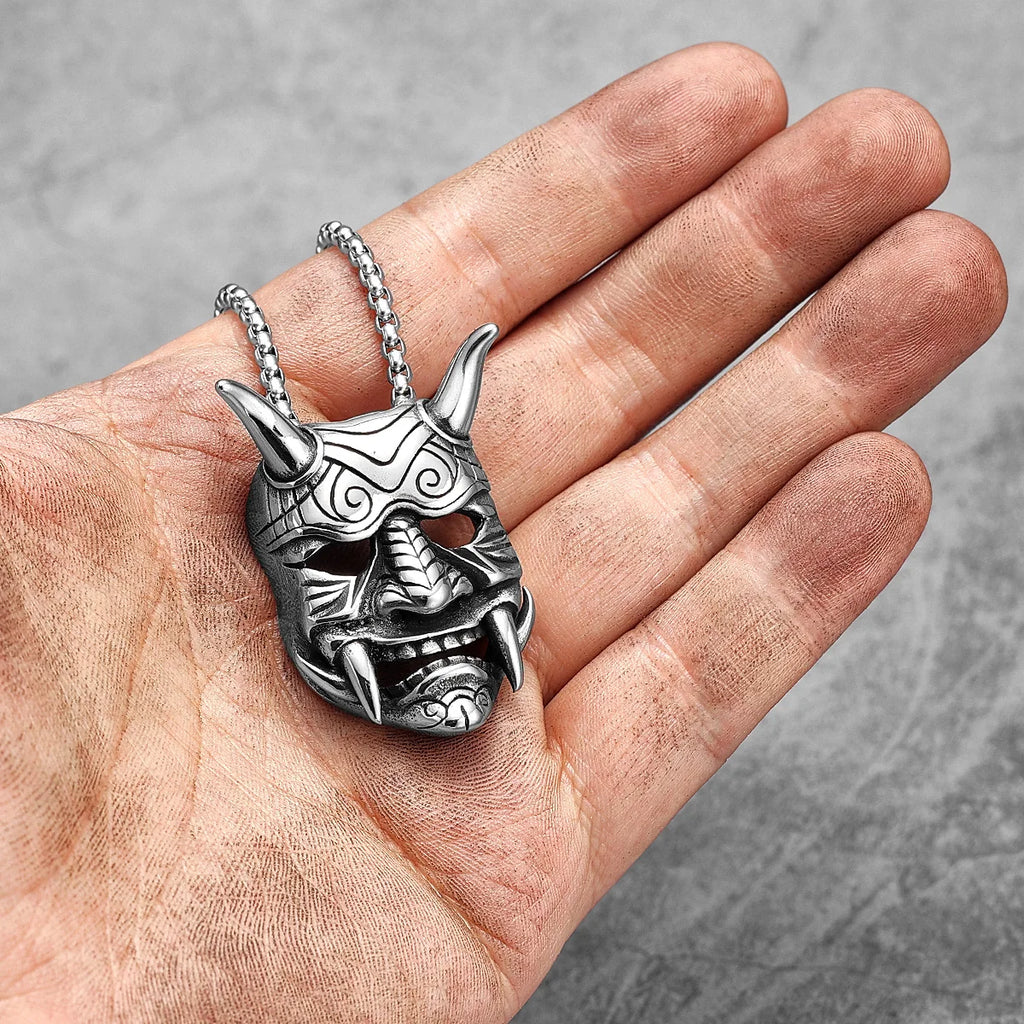 PENDRA Japanese Yokai Prajna Steel Necklace