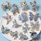 PENDRA Porcelain Animal Collection Brooch