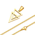 PENDRA Triangle Hollow Pendant Necklace