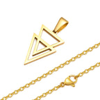 PENDRA Triangle Hollow Pendant Necklace