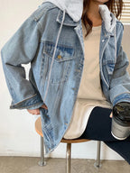 PENDRA Loose Hooded Single Jacket
