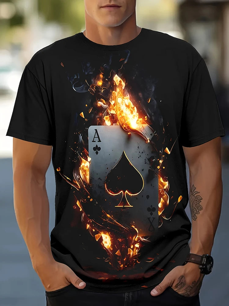 PENDRA Jesus Print Loose Comfortable Short-Sleeve God Bless You T-Shirt