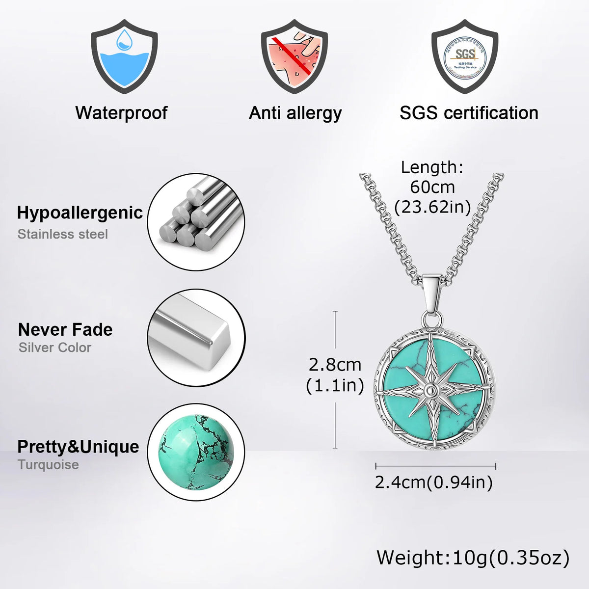 PENDRA Stone Star Pendant Necklace